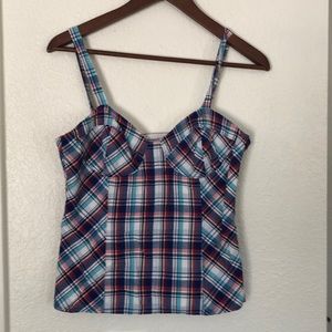 Boned corset style tank top